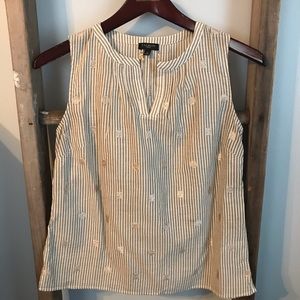 Talbots Linen Tank, Petite, used no flaws